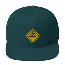 Load image into Gallery viewer, Caution Shark Snapback Hat - Cap - KitesurfingOfficial
