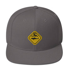 Load image into Gallery viewer, Caution Shark Snapback Hat - Cap - KitesurfingOfficial