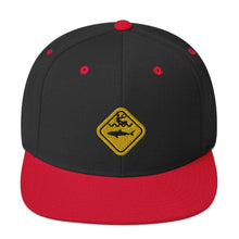 Load image into Gallery viewer, Caution Shark Snapback Hat - Cap - KitesurfingOfficial